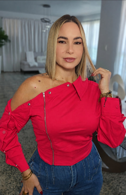 Red top & Jacket