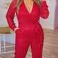 Glitter Red Jumpsuit