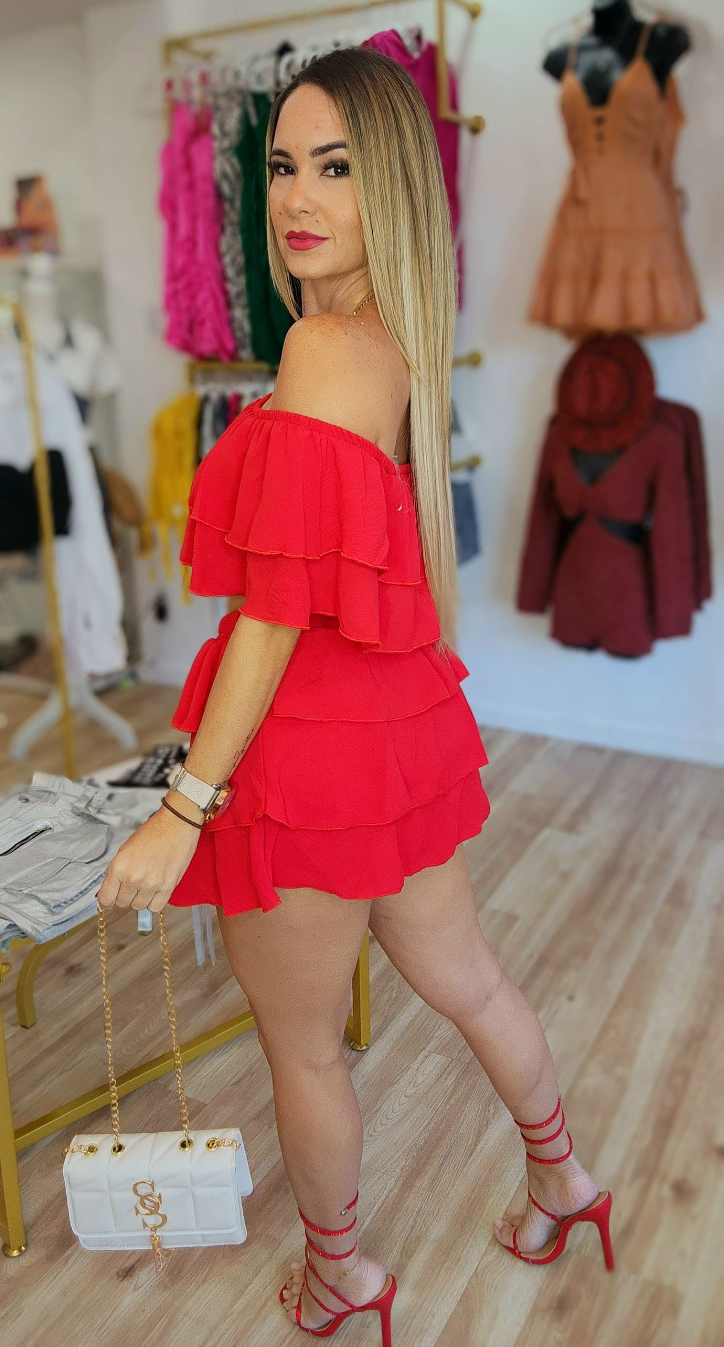 Passion Red Skort Set