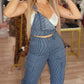 Denim Cargo Overall Set