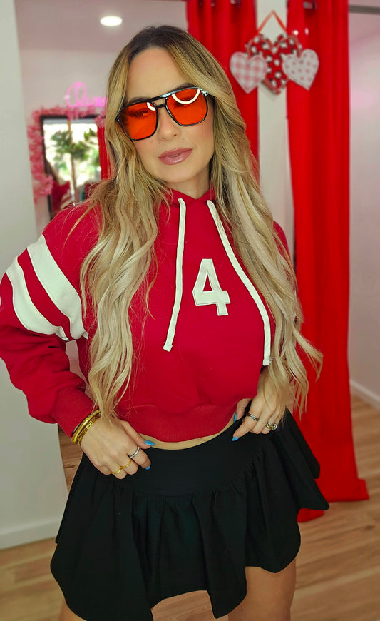 4 Red Hoodie Sweater