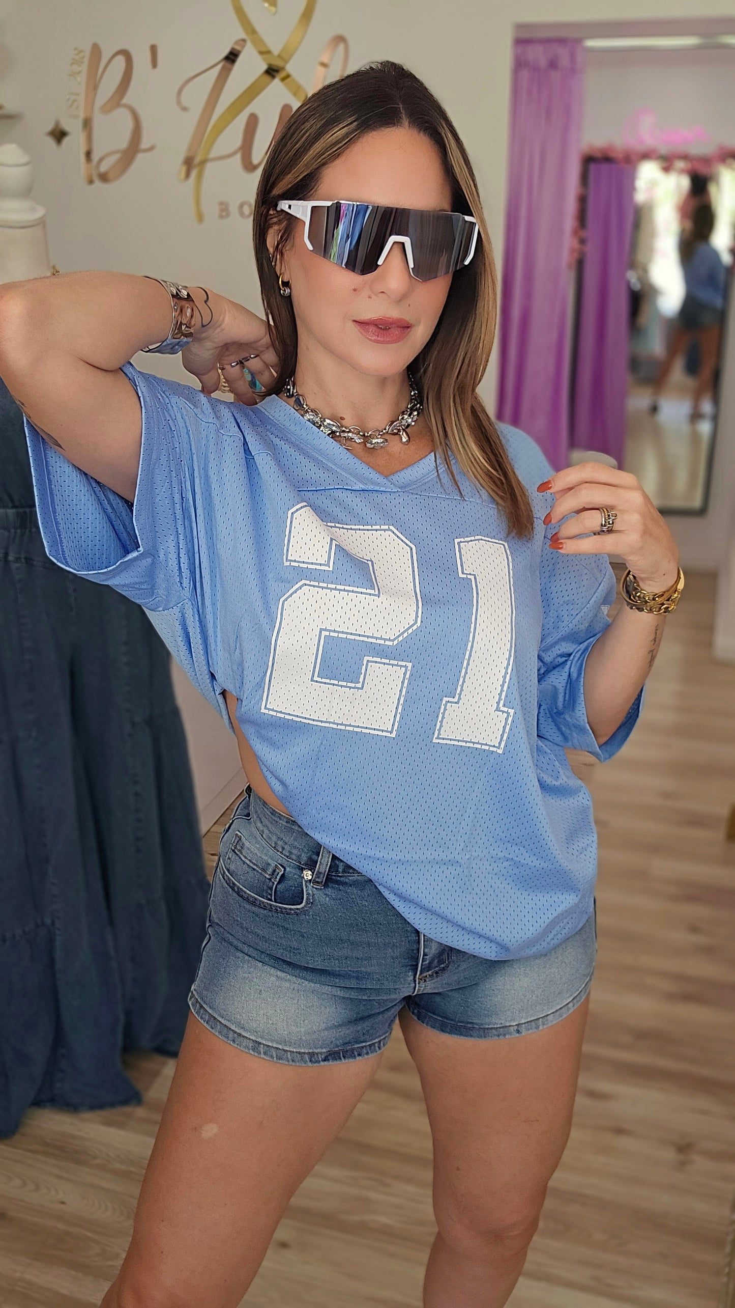 21 Over Size Jersey Top