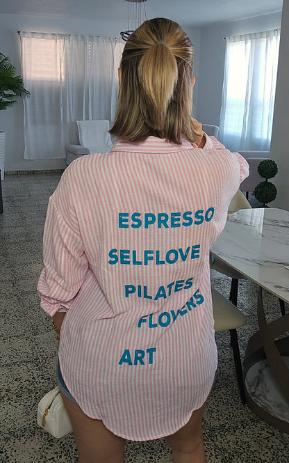 Pilates, Expresso, Beach, Flowers, Sunrise Blouse (en 3 colores a elegir)