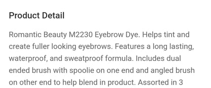 Eyebrows WaterProof Dye