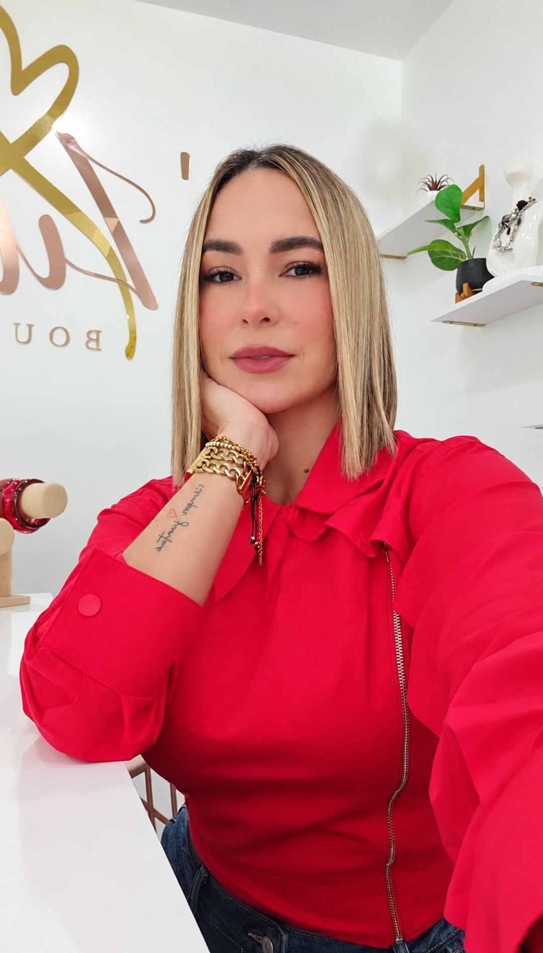 Red top & Jacket