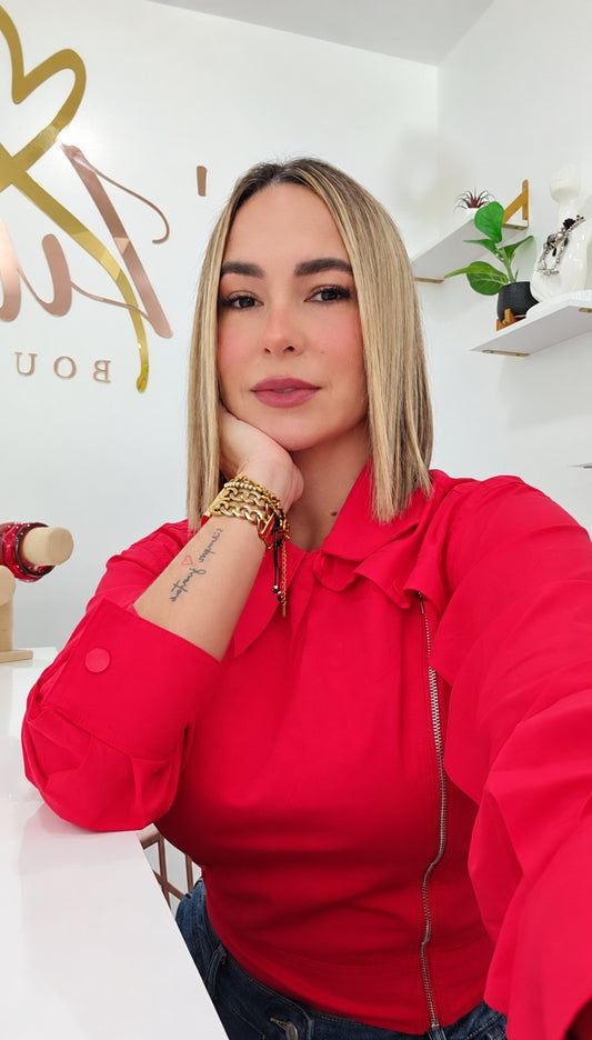 Red top & Jacket